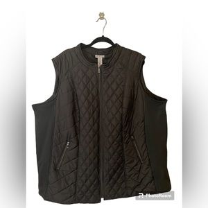 Catherines Black Puffer Vest Size 4X